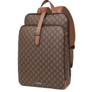 CLUCI Leather Laptop Backpack for Women 15.6 Inch Computer Travel Large Business